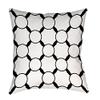Manual Woodworkers & Weavers Square Throw Pillow, 16-Inch, Linked Dots, White/Black view 1