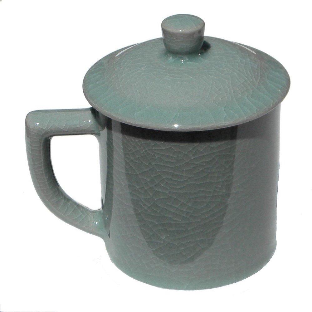 16 oz. Dark Celadon Coffee Mug with Lid