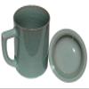 16 oz. Dark Celadon Coffee Mug with Lid view 2