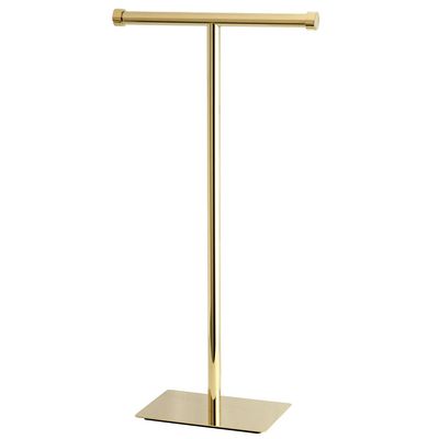 Kingston Brass CC8102 Claremont Freestanding Toilet Paper Holder, 22-3/4-Inch, Polished Brass
