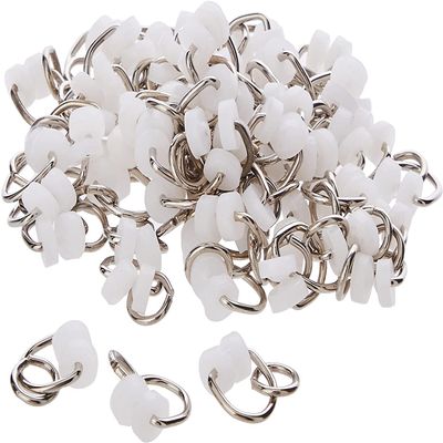 Merriway BH01601 Twin Wheel Curtain Track Rollers, Pack of 100 Smooth Gliding Replacement Rollers for Curtains & Tracks