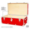 Rhino Trunk & Case Classic Camp & College Trunk with Wheels. 30"x17"x13", 1500+ lbs Capacity - Many Colors, Soft-Close Lid. Strong, USA Made Summer Camp Footlocker and Secure Dorm Storage Chest view 3