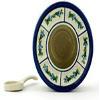 Polmedia Polish Pottery Heater with Candle Holder - Blue Bell Wreath Pattern Handmade in Boleslawiec Poland by Ceramika Artystyczna + Certificate of Authenticity view 3
