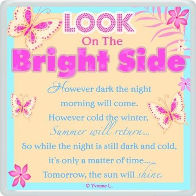 Have one to Sell? Sell it Yourself Look On The Bright Side. Sentimental Fridge Magnet Encouragement Words