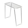 WENKO Clothes Drying Rack, Collapsible Laundry Rack, Indoor and Outdoor Drying Rack, Garment Drying Rack for Balcony, Bathroom, Bedroom, Stainless Steel, 34.3 x 31.1 x 15.4 in, Silver Matt view 1
