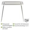 WENKO Clothes Drying Rack, Collapsible Laundry Rack, Indoor and Outdoor Drying Rack, Garment Drying Rack for Balcony, Bathroom, Bedroom, Stainless Steel, 34.3 x 31.1 x 15.4 in, Silver Matt view 2