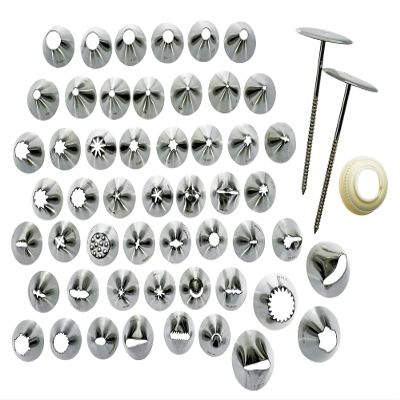 Winco Cake Decorating Set, 52 Tips, S/S
