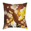 Manual Woodworkers & Weavers Square Throw Pillow, 18-Inch, Geodesic Brown and Gold view 1