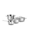 Barazzoni Cuocimania 6 Piece Set Pot 18 cm, Saucepan 18 cm, Saucepan 22 cm, ML Saucepan 14 cm, Lids 18/22, Stainless Steel view 1