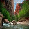 Wallmonkeys River in Zion Canyon Wall Decal Peel and Stick Graphic WM180514 (48 in W x 32 in H) view 2