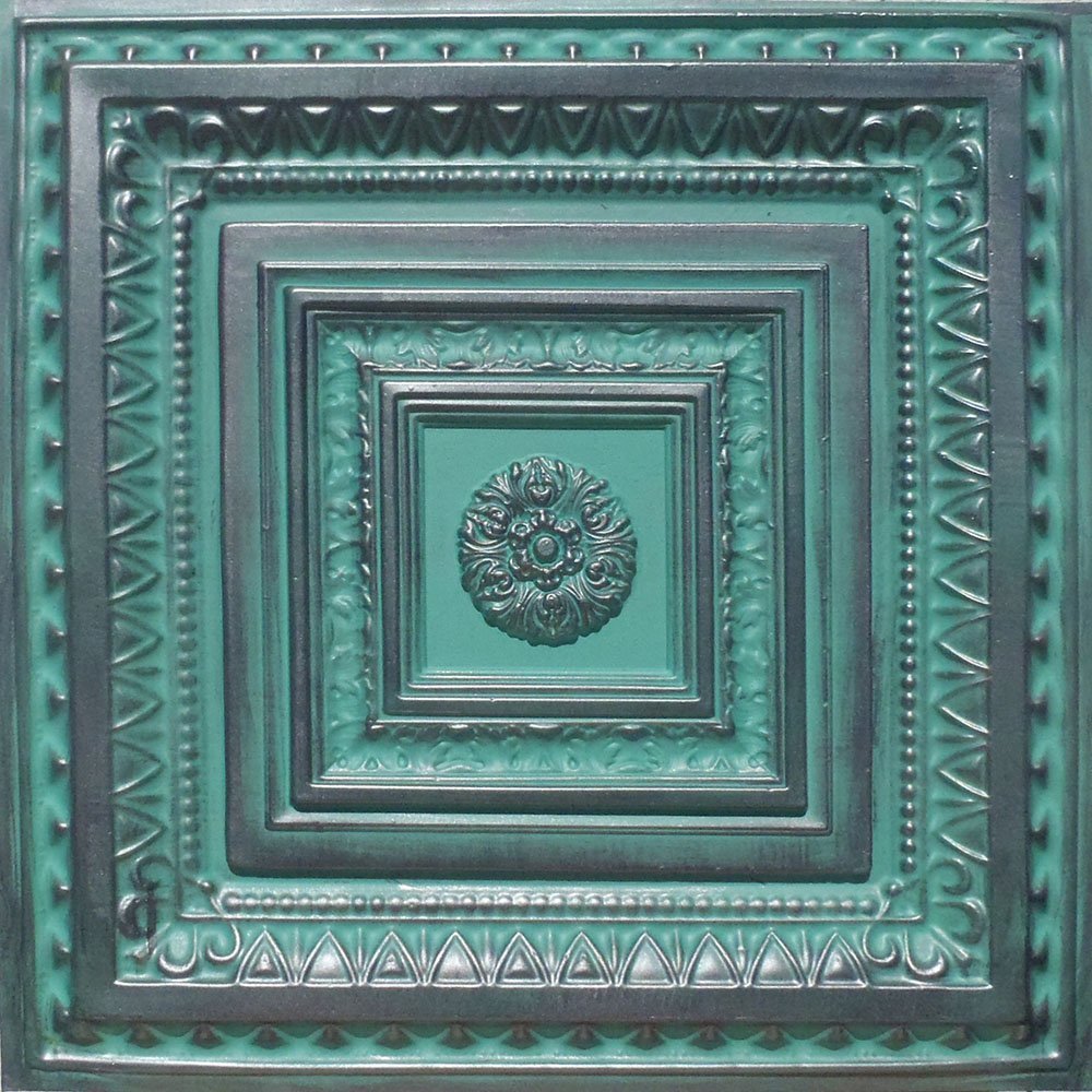 30pc of Brilliance Silver/Patina (24"x24" PVC 20 mil) Ceiling Tiles - Covers About 120sqft
