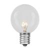 100 Foot G50 Outdoor Patio String Lights with 125 Clear Globe Bulbs  Indoor Outdoor String Lights  Market Bistro Caf Hanging String Lights  C9/E17 Base - Brown Wire view 2