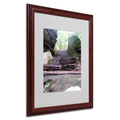 Trademark Fine Art Endless Stairway Canvas Art by Monica Fleet, 16 by 20-Inch, Wood Frame