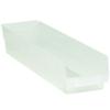 Aviditi Nestable Plastic Storage Shelf Bins, 23-5/8 x 4-1/8 x 4 Inches, Clear, Pack of 16, for Organizing Homes, Offices, Garages and Classrooms view 1