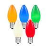 Novelty Lights Multi Hanging Ceramic Christmas String Lights - Retro Fit Traditional C9 Indoor/Outdoor Light Set w/ 25 Mini Bulbs for Roof Lines, Patios & More (Black Wire, 25' Long) view 2