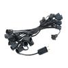 Novelty Lights Multi Hanging Ceramic Christmas String Lights - Retro Fit Traditional C9 Indoor/Outdoor Light Set w/ 25 Mini Bulbs for Roof Lines, Patios & More (Black Wire, 25' Long) view 3