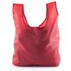Mato & Hash Reusable Grocery Bags | Foldable w/Integrated String Pouch | Ripstop Nylon Tote - 100PK Red CA2650 view 1