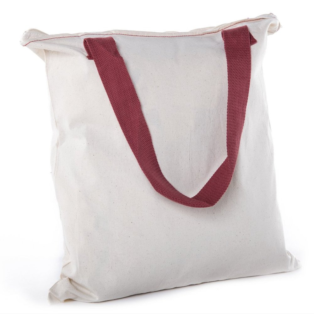 Mato & Hash Canvas Bag | Canvas Tote Bag with Zipper and Inside Pocket!