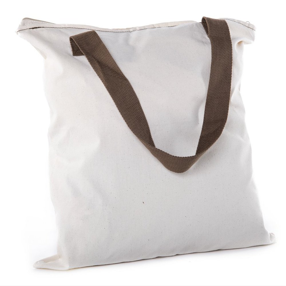 Mato & Hash Canvas Bag | Canvas Tote Bag with Zipper and Inside Pocket!