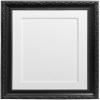 FRAMES BY POST Shabby Chic Black Picture Photo Frame with Ivory Mount A4 for Image Size 9 x 6 inch view 3