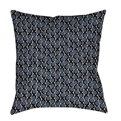 Manual Woodworkers & Weavers Square Throw Pillow, 16-Inch, Tropical Breeze Blue Spots