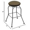 3020 30" Swivel Bar Stool with Black Wrinkle Finish and Graph Cork Seat view 2