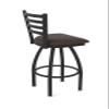 410 Jackie 30" Swivel Bar Stool with Black Wrinkle Finish and Rein Coffee Seat view 3