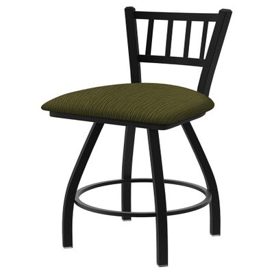 HBS XL 810 Contessa 25" Swivel Counter Stool with Black Wrinkle Finish and Graph Parrot Seat