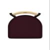 830 Voltaire 25" Swivel Counter Stool with Black Wrinkle Finish, Natural Back and Canter Bordeaux Seat view 4