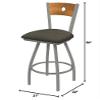 Holland Bar Stool Co. XL 830 Voltaire Swivel Bar Stool, Graph Chalice view 2