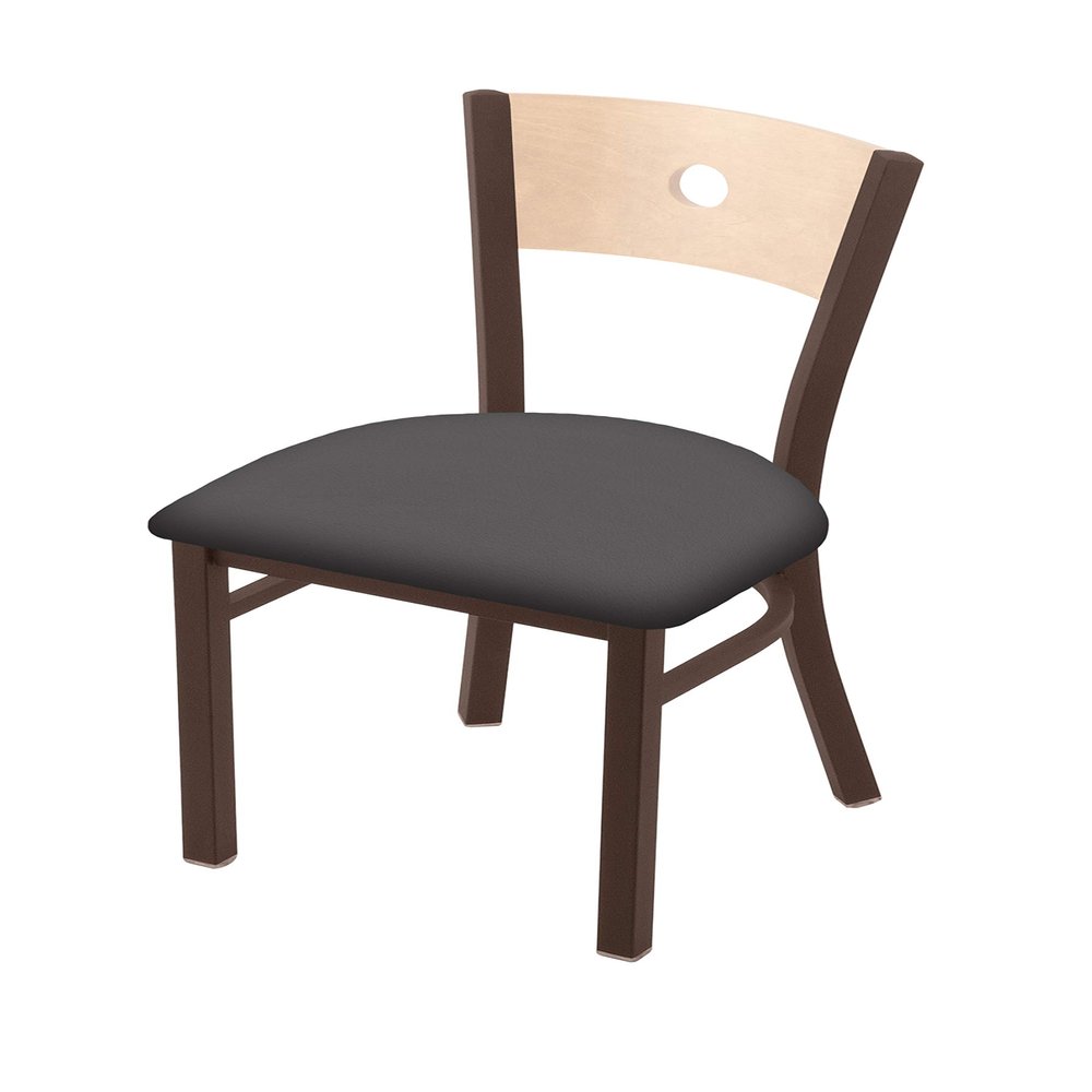 HBS 630 Voltaire 18" Chair with Bronze Finish, Natural Back, and Canter Storm Seat