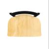 400 30" Stationary Bar Stool with Black Wrinkle Finish and Natural Oak Seat view 3
