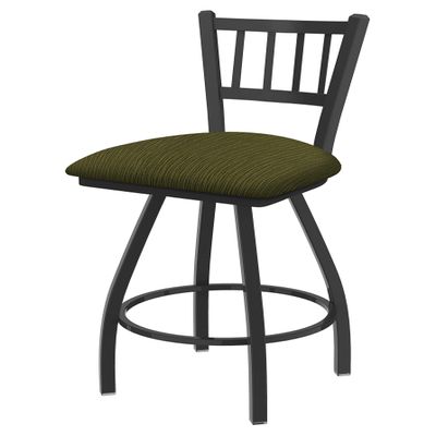 HBS XL 810 Contessa 25" Swivel Counter Stool with Pewter Finish and Graph Parrot Seat