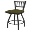 HBS XL 810 Contessa 25" Swivel Counter Stool with Pewter Finish and Graph Parrot Seat view 1