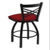 820 Catalina 30" Swivel Bar Stool with Black Wrinkle Finish and Graph Ruby Seat view 3