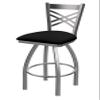 820 Catalina Stainless Steel 30" Swivel Bar Stool with Black Vinyl Seat view 1