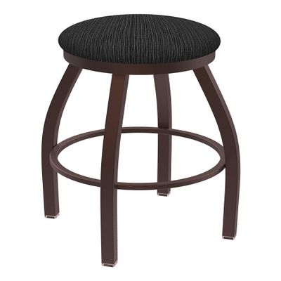 802 Misha 30" Swivel Bar Stool with Bronze Finish and Graph Coal Seat