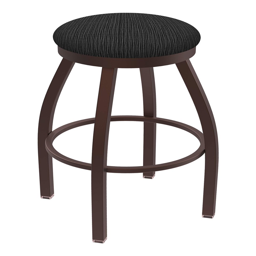 802 Misha 30" Swivel Bar Stool with Bronze Finish and Graph Coal Seat