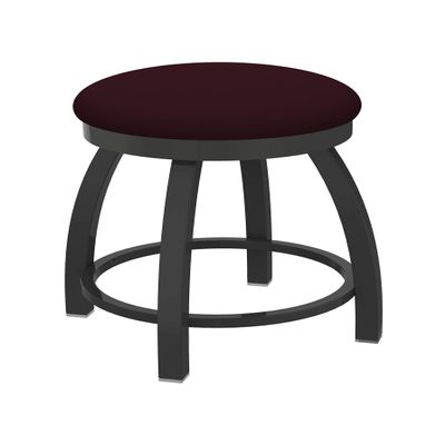 802 Misha 18" Swivel Vanity Stool with Pewter Finish and Canter Bordeaux Seat