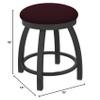 802 Misha 18" Swivel Vanity Stool with Pewter Finish and Canter Bordeaux Seat view 2