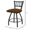 HBS XL 810 Contessa 25" Swivel Counter Stool with Pewter Finish and Canter Thatch Seat view 2
