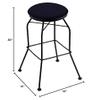 3020 30" Swivel Bar Stool with Black Wrinkle Finish and Canter Twilight Seat view 2