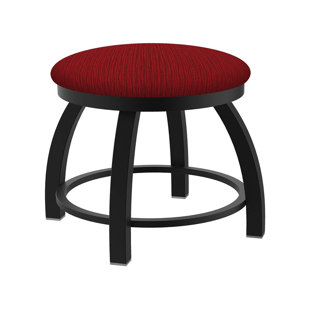 802 Misha 18" Swivel Vanity Stool with Black Wrinkle Finish and Graph Ruby Seat