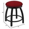 802 Misha 18" Swivel Vanity Stool with Black Wrinkle Finish and Graph Ruby Seat view 2