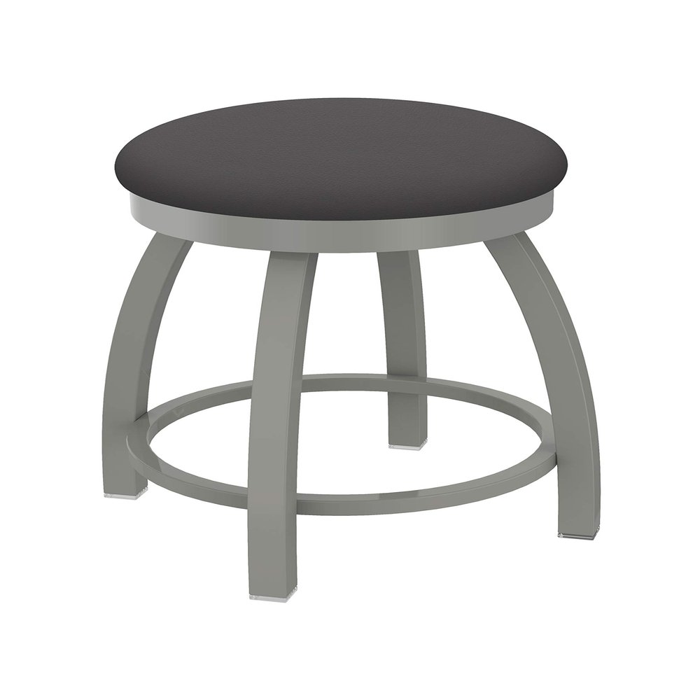 802 Misha 18" Swivel Vanity Stool with Anodized Nickel Finish and Canter Storm Seat