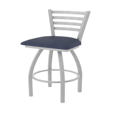 410 Jackie 30" Swivel Bar Stool with Anodized Nickel Finish and Graph Anchor Seat