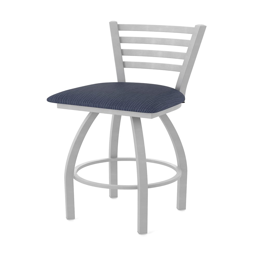 410 Jackie 30" Swivel Bar Stool with Anodized Nickel Finish and Graph Anchor Seat