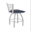 410 Jackie 30" Swivel Bar Stool with Anodized Nickel Finish and Graph Anchor Seat view 3