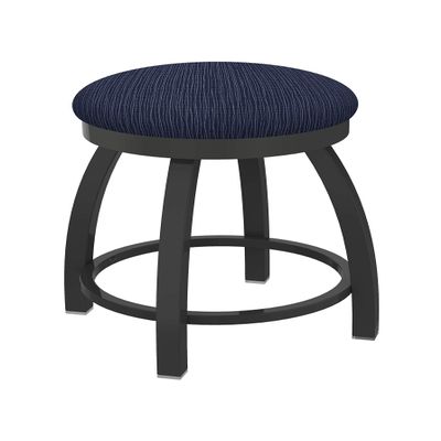 802 Misha 18" Swivel Vanity Stool with Pewter Finish and Graph Anchor Seat