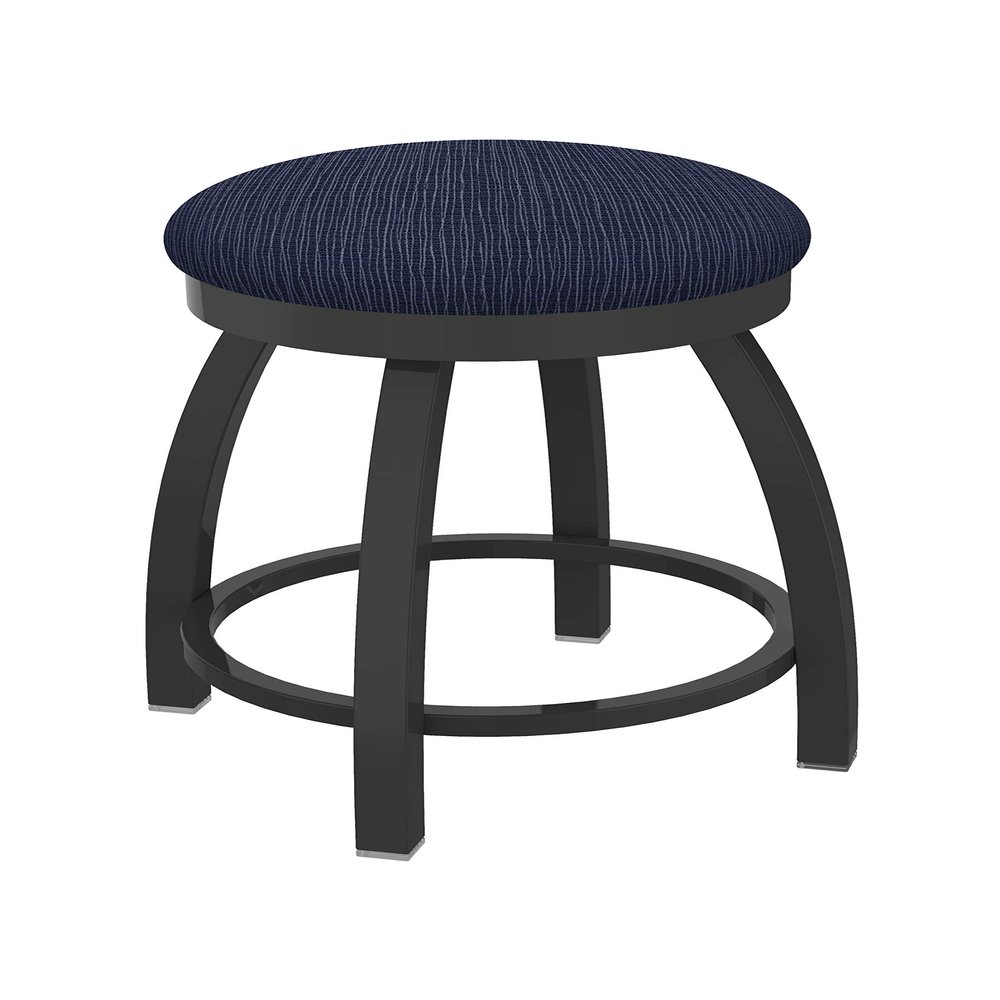 802 Misha 18" Swivel Vanity Stool with Pewter Finish and Graph Anchor Seat